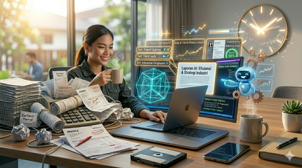 Cara Hemat 3 Jam Kerja Sehari Pakai AI: Rahasia Pulang “Teng-Go”!
